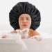 Atudew Extra Large Shower Cap - Reusable Waterproof Hair Cap for Men and Women - XL Black - Buy Online on GoSupps.com