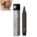 Bozento Beard Pen Waterproof Beard Filling Pen Kit Beard Pencil Filler for Men Black Bozento Beard Filler Beard Filler for Men Beard Pencil Filler for Men with 4 Tips (Black)