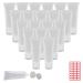 Qyzt 20 pieces 30 ml of emptiness refillable plastic-travel-to-soft tubes sample bottle portable cosmetic lotion containers with a hinged lid for facial cleaners hand cream shampoo shower gel