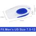 4 Pairs Gel Heel Cups Inserts for Plantar Fasciitis & Heel Pain - Men's Size 7.5-12 - Buy Online on GoSupps.com
