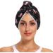 Microfiber Hair Towel Wrap - Super Absorbent Quick Drying Turban for Curly Hair | 2 Pack Black Flamingo - Buy Online on GoSupps.com