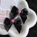 hgnxa Black Bows Hair Clip a Hairpin Bows Barrettes Big Bows Hairpin JK Hair Clip Jk Hair Accessories Gothic Skull Decor - Buy Online on GoSupps.com