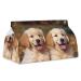 Tissue Box Cover Tissue Box Holder Golden Retriever Dogs Puppies Pets Print Tissue Holder Travel Tissue Packs Facial Paper Holder Decorative Holder
