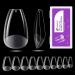 Gelike ec Short Coffin Nail Tips: 240PCS Soft Gel Tips for Nail Extensions Coffin Shaped Full Cover Gel X Nail Tips Pre Etched - PMMA Resin Clear False Nails Press on Nails 10 Sizes SHORT COFFIN 2-240-S-Coffin