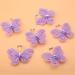 24pcs Purple Christmas Butterfly Ornaments - Glitter Mesh Wire Decor for Wedding Party, Clothing, Wall & Tree DIY Supplies - Buy Online on GoSupps.com