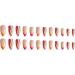 Justotry 24 Pcs Multicolour Swirl Oval False Nails - Trendy Short French Press On Nails with Nail Glue - Almond Stick On Nails for Women's Nail Art - Buy Online on GoSupps.com