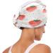 Watercolor Strawberry Dry Hair Cap & Towel Set | Quick Dry Soft Super Absorbent - 2 Piece with Button Headband - Buy Online on GoSupps.com