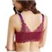 Mastectomy Bra for Women | Sexy Floral Lace Wireless Sleep Bralette | Post-Surgery Comfort | Front Zip Purple - Buy Online on GoSupps.com