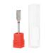 VOCOSTE Nail Drill Bits for Nail Polishing Silver Tone Red F Fine Teeth