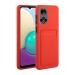 Tivenfezk Nadoli Silicone Case for Honor 50 Ultra thin shockproof scratch -resistant wallet soft TPU protective cover mobile phone case with credit card holder Honor 50 red