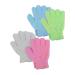Aquasentials Exfoliating Bath Gloves (4 pairs) Multi-Colors