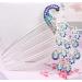 Blue Peacock Rhinestone Wedding Bridal Hair Comb Accessory - Buy Online on GoSupps.com