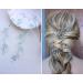 BERYUAN Women Cute Long Hair Vine Opal Blue Crystal Light Blue Pearl Headpiece Sapphire Wedding Hair Accessory Gift for Her Party Headpiece for Bride Bridesmaid Girls(Silver)