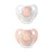 Suavinex Dreams Flat Duo Pink Pacifier Set 0-6m - 2 Silicone Pacifiers for Baby - International Shipping Available - Buy Online on GoSupps.com