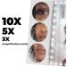 Home Zone Living Large Tri-Fold Makeup Vanity Mirror with LED Lights, 10X Magnification - White LA62000V - Buy Online on GoSupps.com
