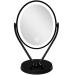 Aesfee Double-Sided 1x/7x Magnification LED Makeup Mirror with Lights Lighted Vanity Magnified Mirror USB Chargeable Touch Sensor Control 3 Light Settings Illuminated Countertop Mirrors - Black