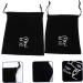 Baluue 6 Pcs Storage Bag Toiletry Organizer Drawstring Closure Cover Mini Hairdryer Bag Black Velvet - Buy Online on GoSupps.com