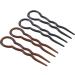 20 Pieces Grip Hair Pins U Shaped Hair Pin French Simple Fast Spiral Hair Braid Twist Styling Clip Pin for Lady Girl Women  Black and Brown