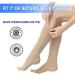 Iseasoo 3 Pairs Zipper Compression Socks | Calf Knee High Open Toe Stockings 15-20mmHg | Nude S-M | for Walking & Running - Buy Online on GoSupps.com