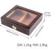 Portable Transparent Window Cedar Cigar Case Wood Travel Cigar Humidor Set with Humidifier Hygrometer Decorative Box - Buy Online on GoSupps.com