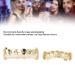 Stylish Hip Hop Brass Teeth Set - Gold & Silver Halloween Party Accessories | Two Tone Style - Buy Online on GoSupps.com