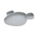 L SSIG silicone children's plate with suction cup divided/Little Chums Mouse grey