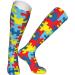 Autism Awareness Compression Socks for Men & Women - 15-20 mmHg Circulation Support for Running & Cycling - Athletic White - Size 10463 - Buy Online on GoSupps.com