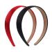 Hfpengzan 2 Pack Satin Headbands 1.3 Inch Wide Headband Girls Red Black Headband Women Non Slip Fashion Head Band Hair Bands Diy Hair Accessories Women Girls(Red&Black)