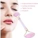 Rose Quartz Massage Roller - Double-Head Face Scooter | Crystal & Jade Skin Care Device for Wrinkle Removal & Slimming - Gold Edition - Buy Online on GoSupps.com