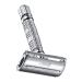 Beaupretty Manual Shaver Face Tableware Sucker Double Razor Vintage Safety Razors Mustache Razor Double Edge Chrome-plated Double-sided Alloy Holder Double Sided Old Fashioned