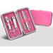 7 Pcs Stainless Steel Manicure Pedicure Set - Professional Nail Grooming Kit with Box for Toe Nail Toenail Care - Pink - Buy Online on GoSupps.com
