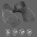 UROPHYLLA Inflatable Travel Pillow - Soft Velvet Neck Pillow for Airplane, Car & Office - Grey - Buy Online on GoSupps.com