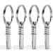Leadrise 4 PCS 316 Stainless Steel Quick Release Pin Boat Pins w/Drop Cam & Spring 1/4" x 1" Grip Lanyard,Usable Length 1", Bimini Top Pin, Marine Hardware