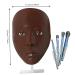 Silicone Makeup Practice Face for Beginners | Reusable Black Skin Training Board for Eyebrow Eyeliner & Foundation - Buy Online on GoSupps.com