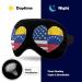 Venezuela USA Flag Heart Sleep Mask - Adjustable Strap for Light Blocking - Ideal for Travel, Nap - Men Women - Buy Online on GoSupps.com