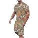 CJHDYM Christmas Men's 2PC Tracksuit Set | Short Sleeve T-Shirt & Shorts | Fitness Tees & Sweatpants | D-Khaki Large - Buy Online on GoSupps.com