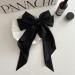INBOLM Big Bow Hair Clips with Long Silky Satin Bow Hair Clip Hair Bows for Women Vintage Big Bowknot Hairpin Soft Satin Silky Solid Color Hair Clip for Women Girls(Black) - Buy Online on GoSupps.com