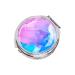 Small Pocket Pill Box Portable Metal Pill Case with 3 Compartment Compact Travel Medicine Pills Holder with Mirror Daily Medicine Tablet Organizer (1 Pack Pink Blue)