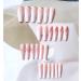 Justotry 24-Piece Coffin Marble Nails Gold Swirl French Press-On Artificial Nails for Women | Stylish Short Ballerina Fake Fingernails - Buy Online on GoSupps.com