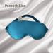 Silk Sleep Mask for Women/Men/Girls | 19 Momme 100% Pure Mulberry Silk | Blackout Anti-Allergy Blindfold | Elastic Strap | Peacock Blue - Buy Online on GoSupps.com