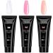 Lofuanna poly gel 15ml poly nail gel nail extension gel soac off UV LED fast-building acrylic gel for nails acrylic nail thickening builder gel (3-color set) 3 color set