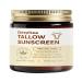 Natural Beef Tallow Sunscreen SPF 50 Daily Sun Care for Extremely Sensitive Acne-Prone & Kid-Safe Skin Non-Toxic Sunblock with 22% Non-Nano Zinc Oxide Clean Formula for Face & Body Sunscreen - Crepey Skin 2.12 Fl Oz (