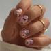 Square Press on Nails Short Fake Nails with Flower Designs Glossy Glue on Nails Cute Acrylic Nails Nude Full Cover Artificial Stick on Nails for Women 24Pcs Flower-1 Designs-1