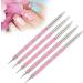 DIY Nail Art Dotting Pen Acrylic Handle Soft Dual Ended Manicure Dotting Pen Non Corrosive for Home for Nail Salon(pink) - Buy Online on GoSupps.com