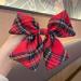 YUPs Red Butterfly Tartan Bow Knot Hair Clip - Festive Handmade Plaid Fashion Accessory for Girls and Women - Buy Online on GoSupps.com