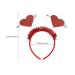 Minkissy 2-Piece Valentine's Day Heart Head Boppers - Glitter Red Love Hair Bands for Weddings & Festivals - Buy Online on GoSupps.com