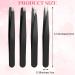 YUXIANLB Precision Tweezers for Facial Hair Women & Men Professional Stainless Steel Tweezers for Blackhead and Ingrown Hair Removal Eyebrows Plucking Beauty Tool for Women (Black) - Buy Online on GoSupps.com