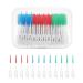 Skhaovs 240 pieces of teeth cleaning sticks for cleaning narrow interdental spaces interdental brushes dental stick silicone interental brush to remove plaque and food residues (3 colors)