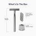 BOVEM Align Razor Premium Single Blade Safety Razor for Men | Double Edge Shaving with Stand & 5 Blades | Space Grey - Buy Online on GoSupps.com