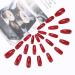 Brishow Red Ballerina Coffin Press-On Nails - Full Cover 24 Pieces for Women & Girls | Acryline Long Artificial Nails - Buy Online on GoSupps.com